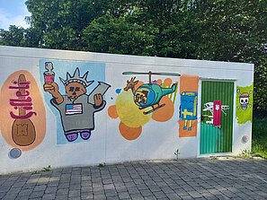 Graffitikunstprojekt an der Mittelschule Buchloe